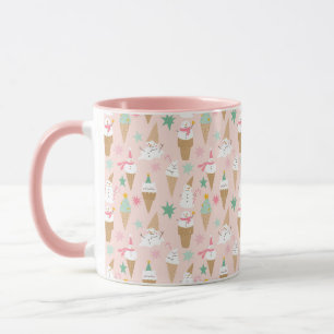 Snowman Ice Cream Cones Weihnachtsmuster Tasse