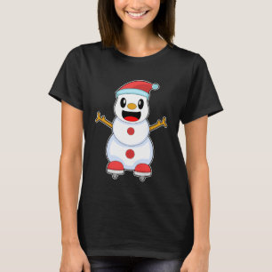 Snowman Ice Skaten Ice Skate T-Shirt