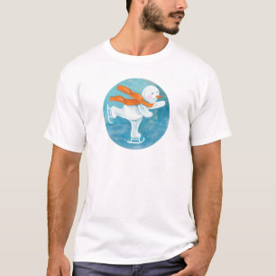 Snowman Ice Skater T-Shirt