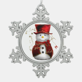 Snowman in einem Top Hat Snowflake Ornament