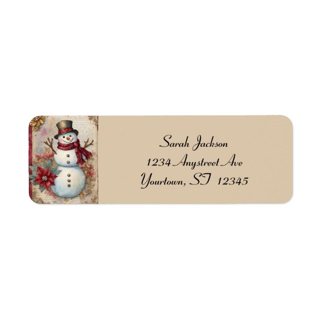 Snowman Junk Journal Page (Vorne)