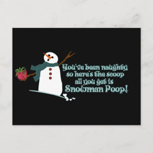 Snowman Kacke Postkarte