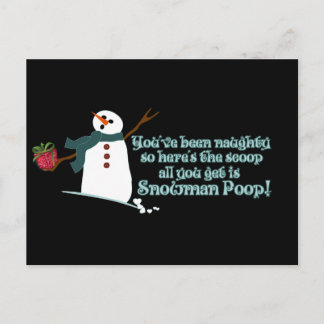 Snowman Kacke Postkarte