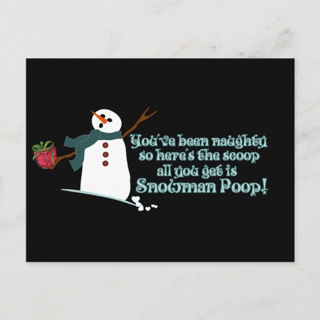 Snowman Kacke Postkarte (Vorderseite)