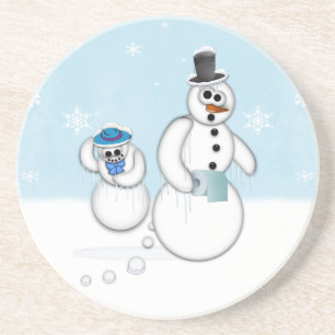 Snowman Kacke Sandstein Untersetzer
