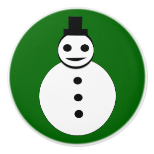 Snowman Keramik Knob lächeln Weihnachten Keramikknauf