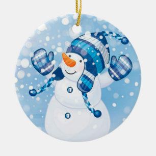 Snowman Keramik Ornament