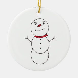 Snowman Keramik Ornament