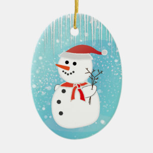 Snowman Keramik Ornament