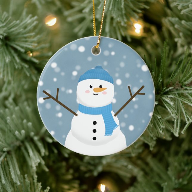 Snowman Keramik Ornament (Baum)