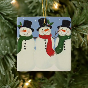 Snowman Keramikornament