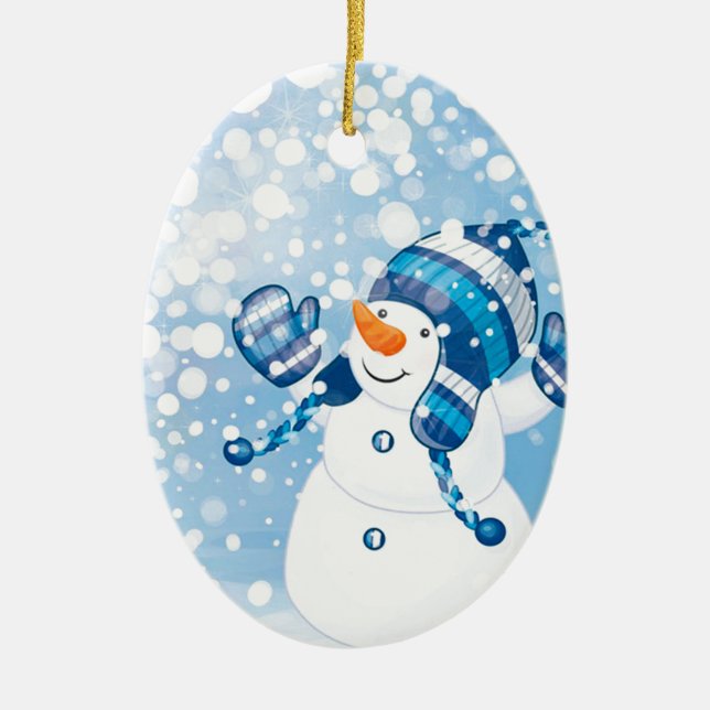 Snowman Keramikornament (Vorne)