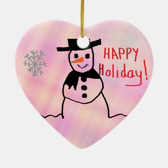 Snowman Keramikornament (Hinten)