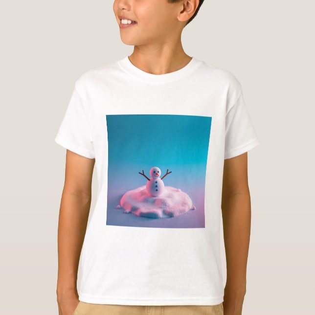 Snowman-Kinderhemd T-Shirt (Vorderseite)