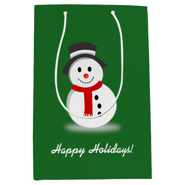 Snowman lächeln mittlere geschenktüte (Vorderseite)