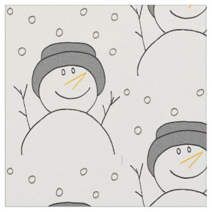 Snowman Lächeln Stoff