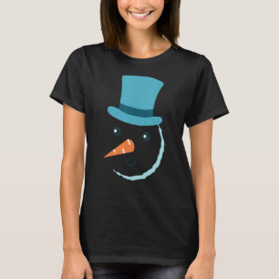 Snowman lächelt Gesichtskostüm für die ganze Famil T-Shirt