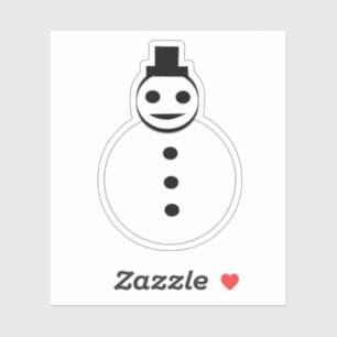 Snowman lächelt Weihnachten Aufkleber