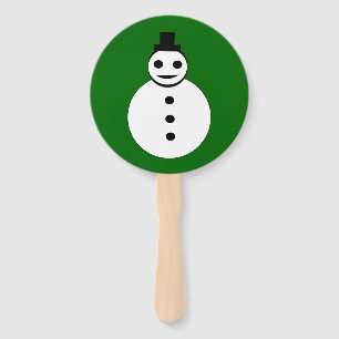 Snowman lächelt Weihnachten Fächer