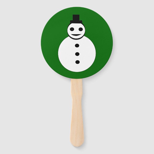 Snowman lächelt Weihnachten Fächer (Vorderseite)