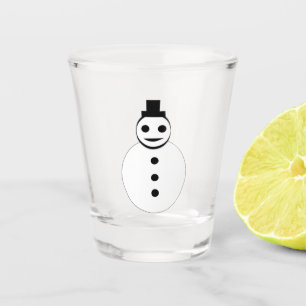 Snowman lächelt Weihnachten Schnapsglas