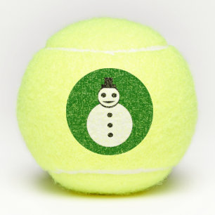 Snowman lächelt Weihnachten Tennisbälle