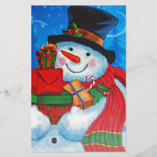 Snowman-Lagergeschenke Briefpapier (Vorderseite)