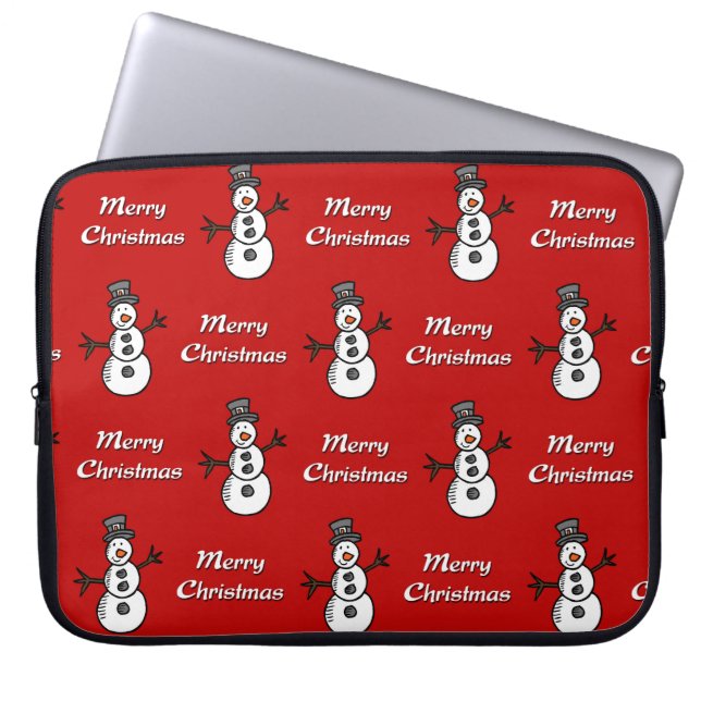 Snowman Laptopschutzhülle (Vorderseite)