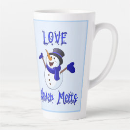Snowman Large Latte Tasse