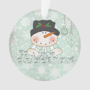Snowman lässt es Personalisierte Acrylschmuck schn Ornament