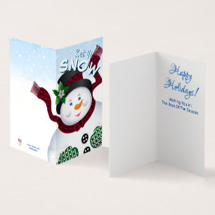 Snowman lässt es Schnee Weihnachtsfeiertag