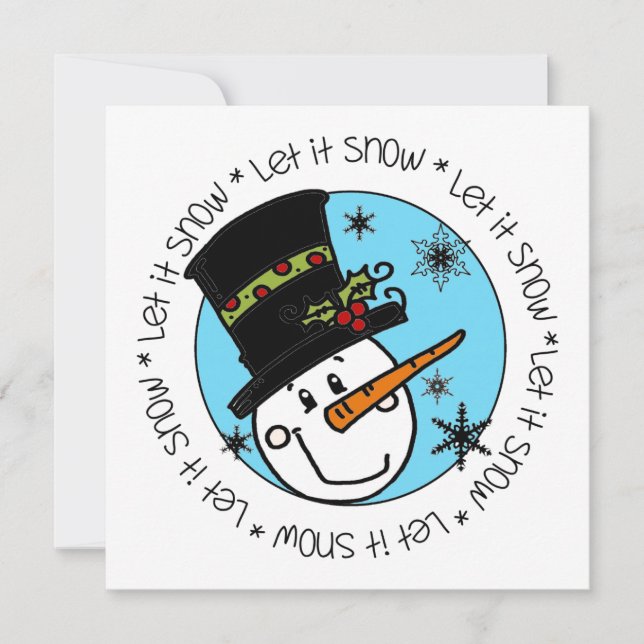 Snowman lässt es schneien feiertagskarte (Vorderseite)