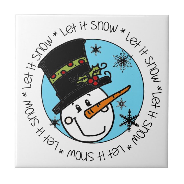 Snowman lässt es schneien fliese (Vorderseite)