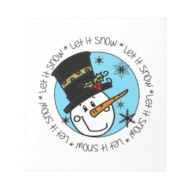 Snowman lässt es schneien notizblock (Vorderseite)