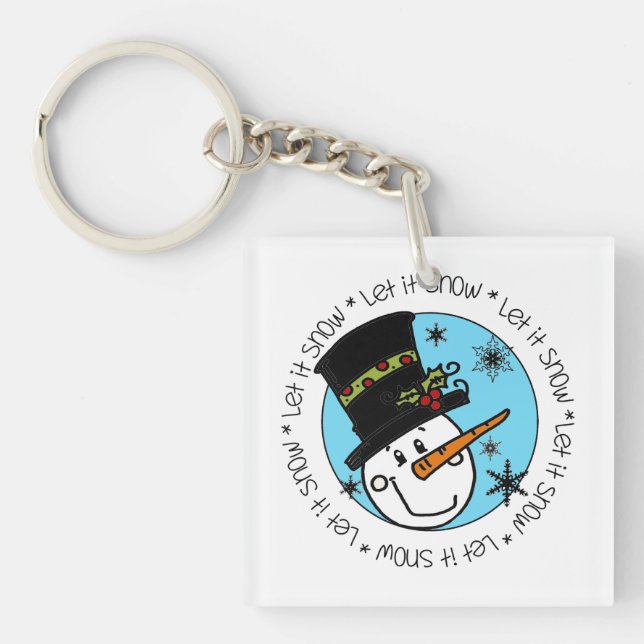 Snowman lässt es schneien schlüsselanhänger (Vorderseite)