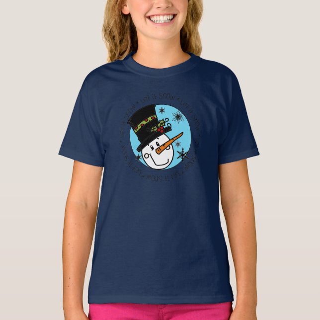 Snowman lässt es schneien T-Shirt (Vorderseite)