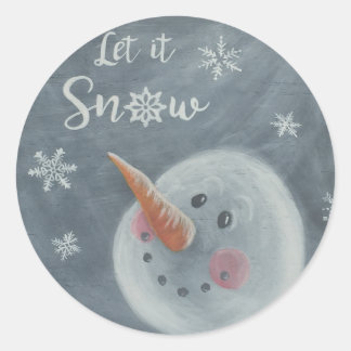 Snowman Let it Snow Aufkleber