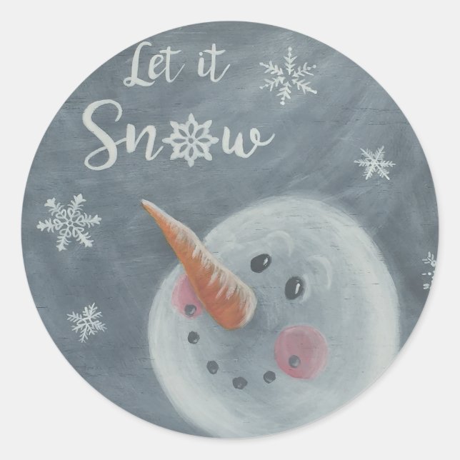 Snowman Let it Snow sticker (Devant)
