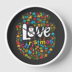 Snowman Liebe Weihnachtsdekorationen Uhr