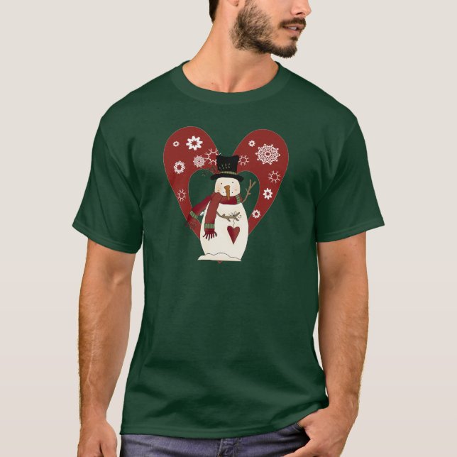 Snowman Lieben Schnee T - Shirt und Geschenke (Vorderseite)