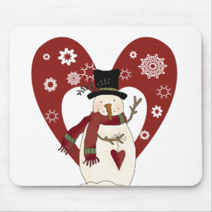 Snowman Lieben Schnee T - Shirt und Geschenke Mousepad