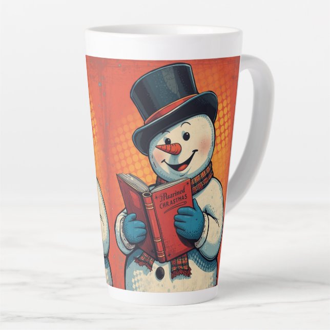 Snowman liest gerne ein Buch Milchtasse (Rechte Ecke)