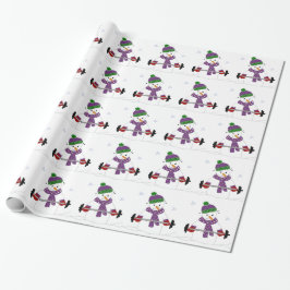 Snowman Lifting Weights Geschenkpapier