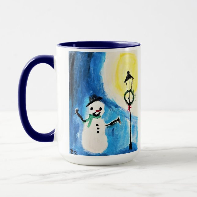 Snowman & Lightpost Mug (Gauche)