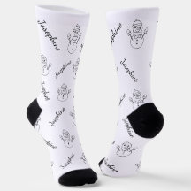 Snowman Line Art mit Individuelle Name Winter Must