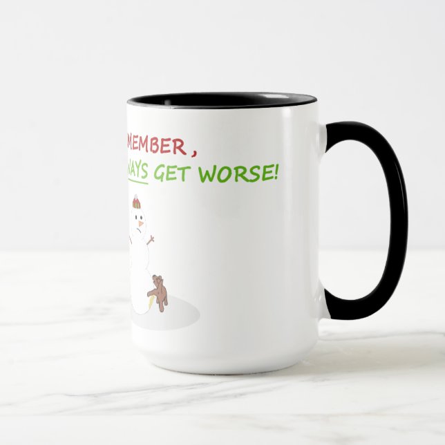 Snowman-lustige WeihnachtsTasse Tasse (Rechts)