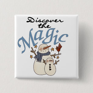 Snowman Magic Weihnachtsfeiertag Button