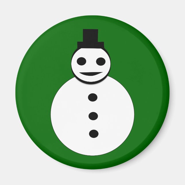 Snowman Magnet lächelt Weihnachten (Vorne)