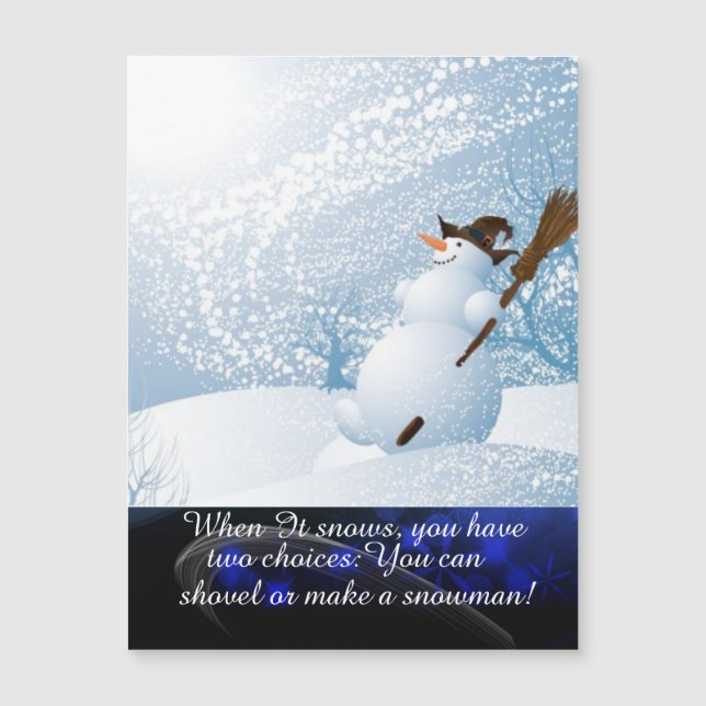 Snowman Magnetkarte (Vorderseite)
