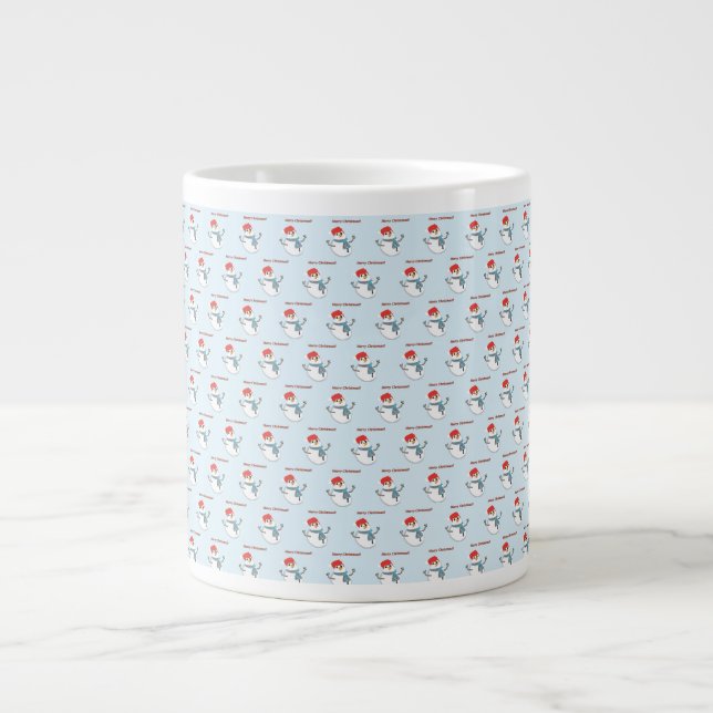 Snowman. Merry Christmas. Jumbo-Tasse (Vorderseite)